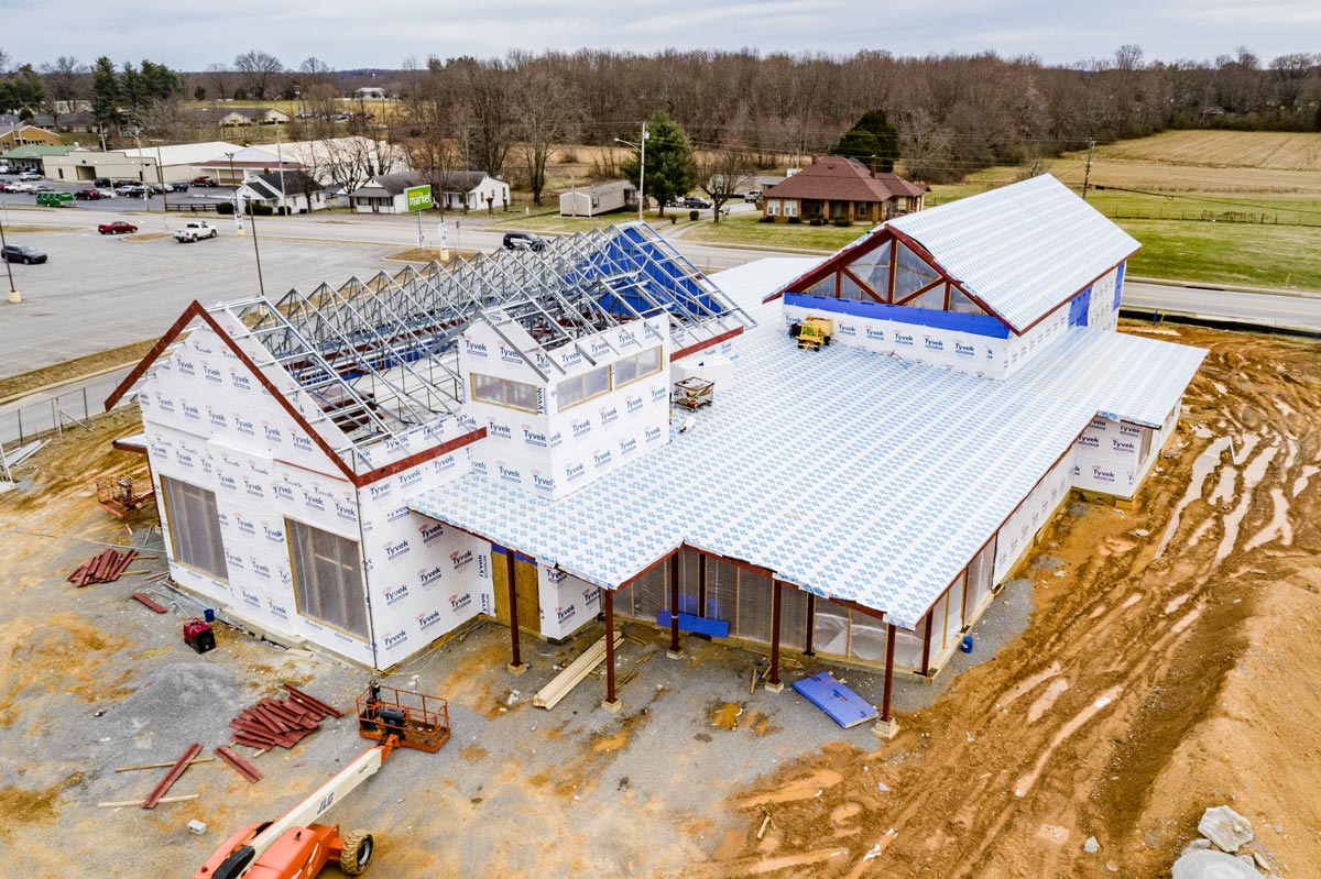Russell County Library in progress.